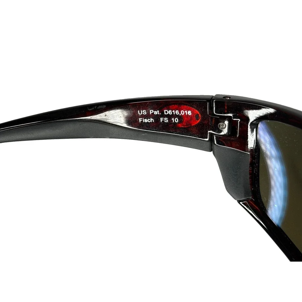 Costa Del Mar FISCH FS 10 Tortoise Frames Blue Mirror POLARIZED Glass 580G